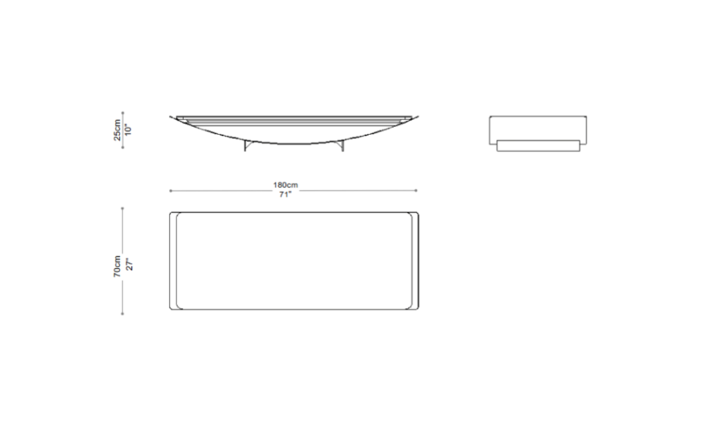 Image of the main dimensions of the product
